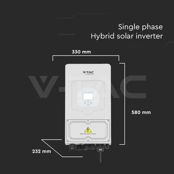 6kW Hybrid Solar Inverter Single Phase 10yrs Warranty — view 7